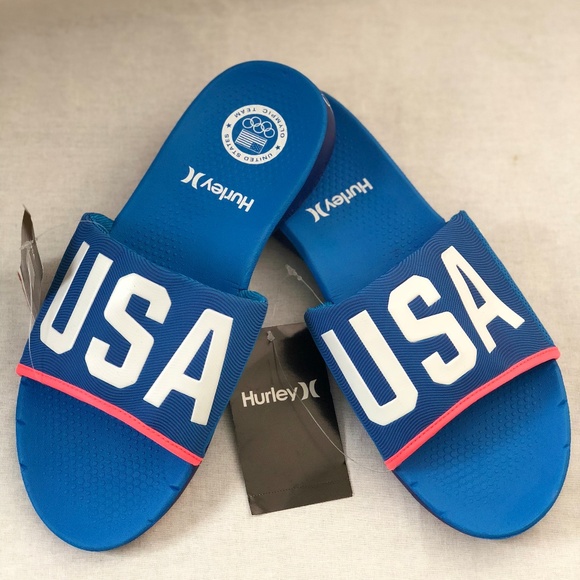 hurley slide sandals